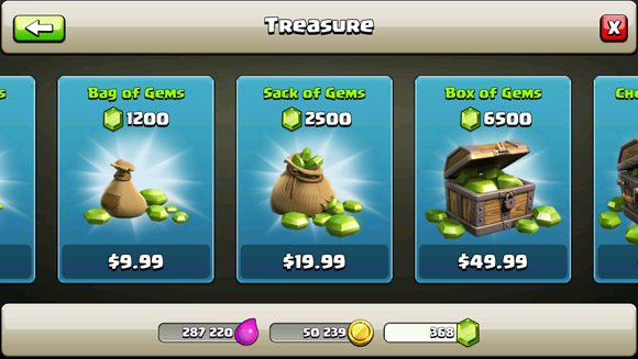 Comprar gemas Clash of Clans sem dinheiro