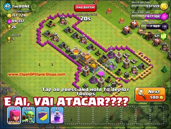 Vila engraçada layout em clash