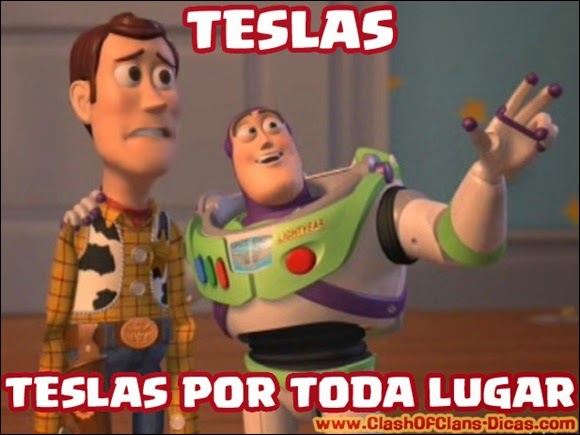 Ataque fail por causa de tesla clash of clans