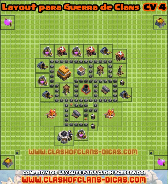 Layouts Guerra de Clans - CV 4