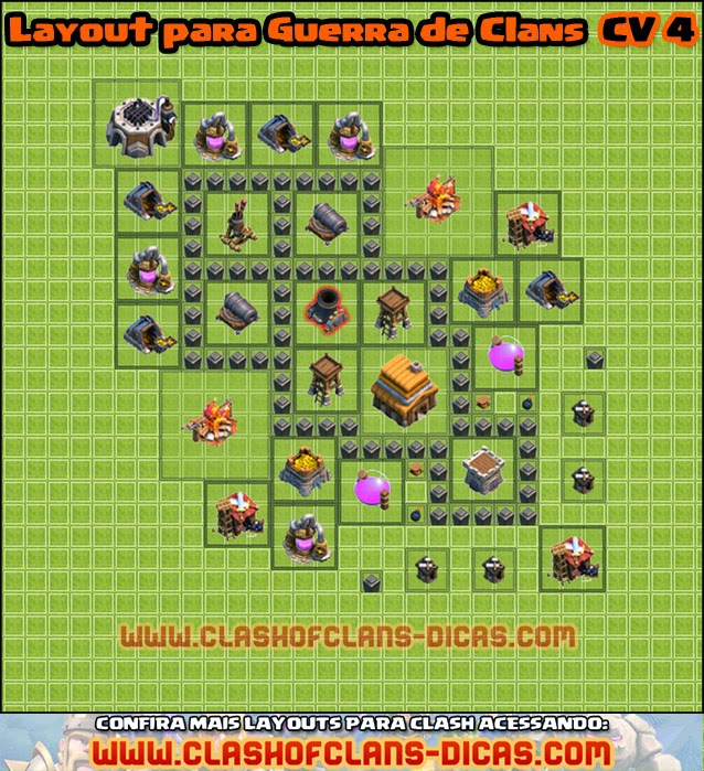 Layouts Clan Wars centro de vila 4