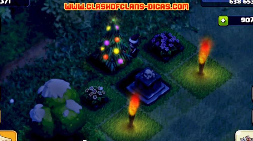 Clans of Clans a noite decorações