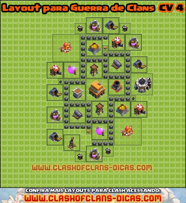 Clash of Clan Wars townhall 4 - wars