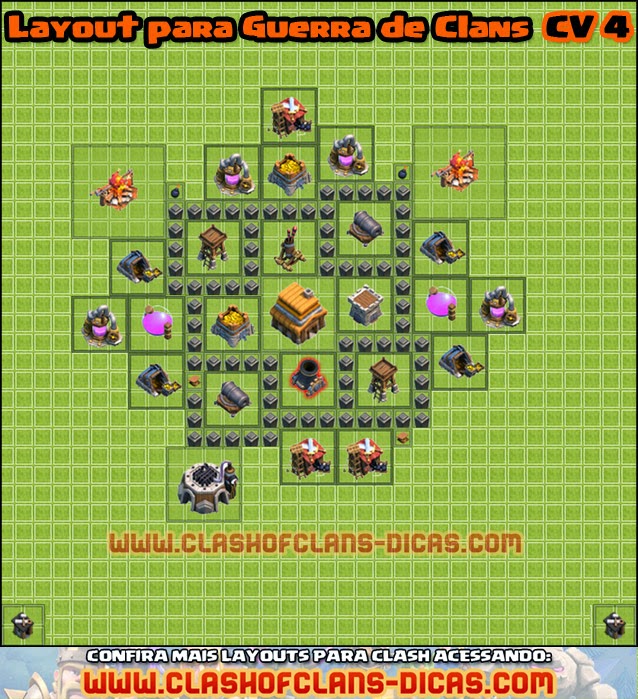 Dicas de layouts para guerra clash - cv 4