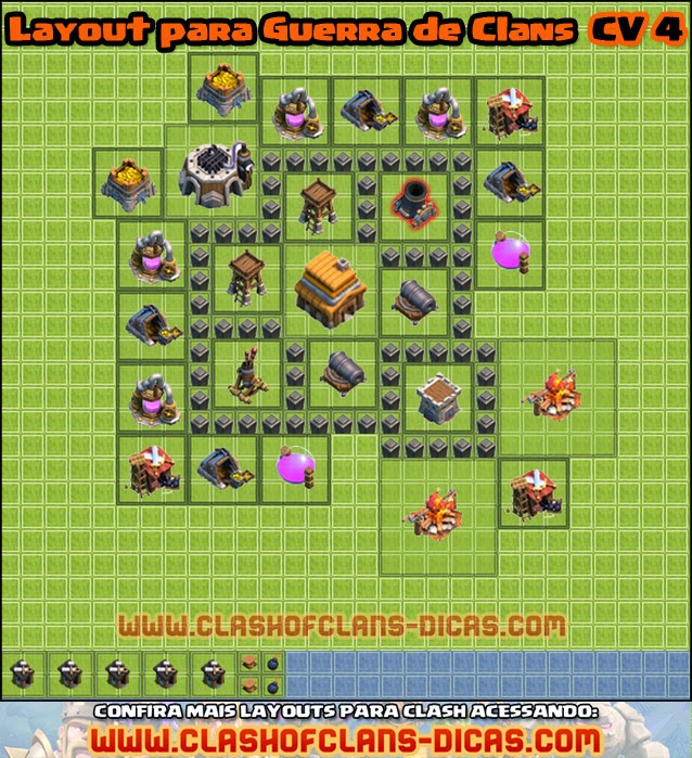 Layout para ganhar estrelas guerra de clans