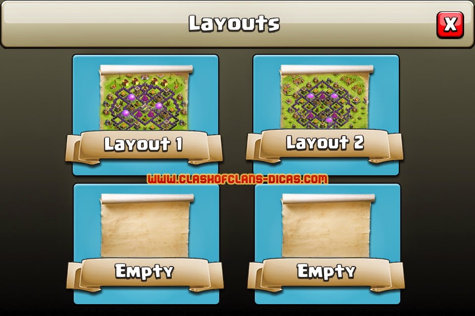 Clash of clans layouts salvar modelo