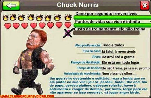 Chuck Norris em Clash of Clans humor