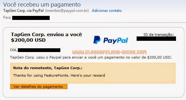 Pagamento FeaturePoints