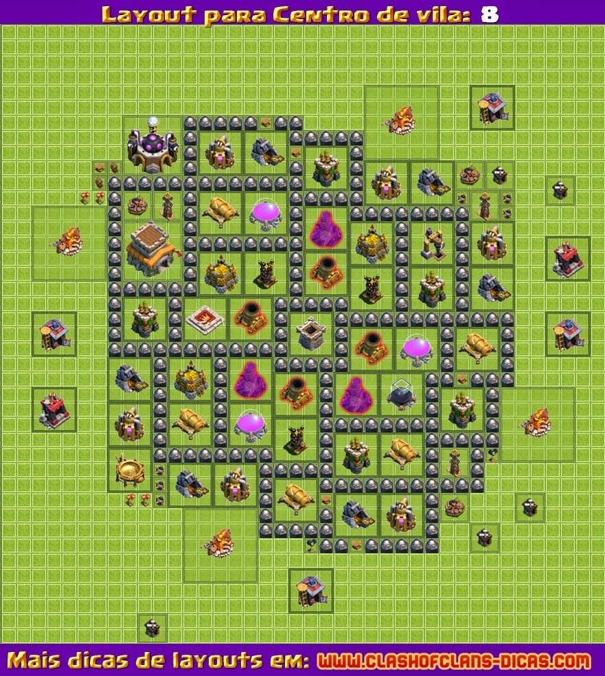 Layout CV 8 Clash of Clans