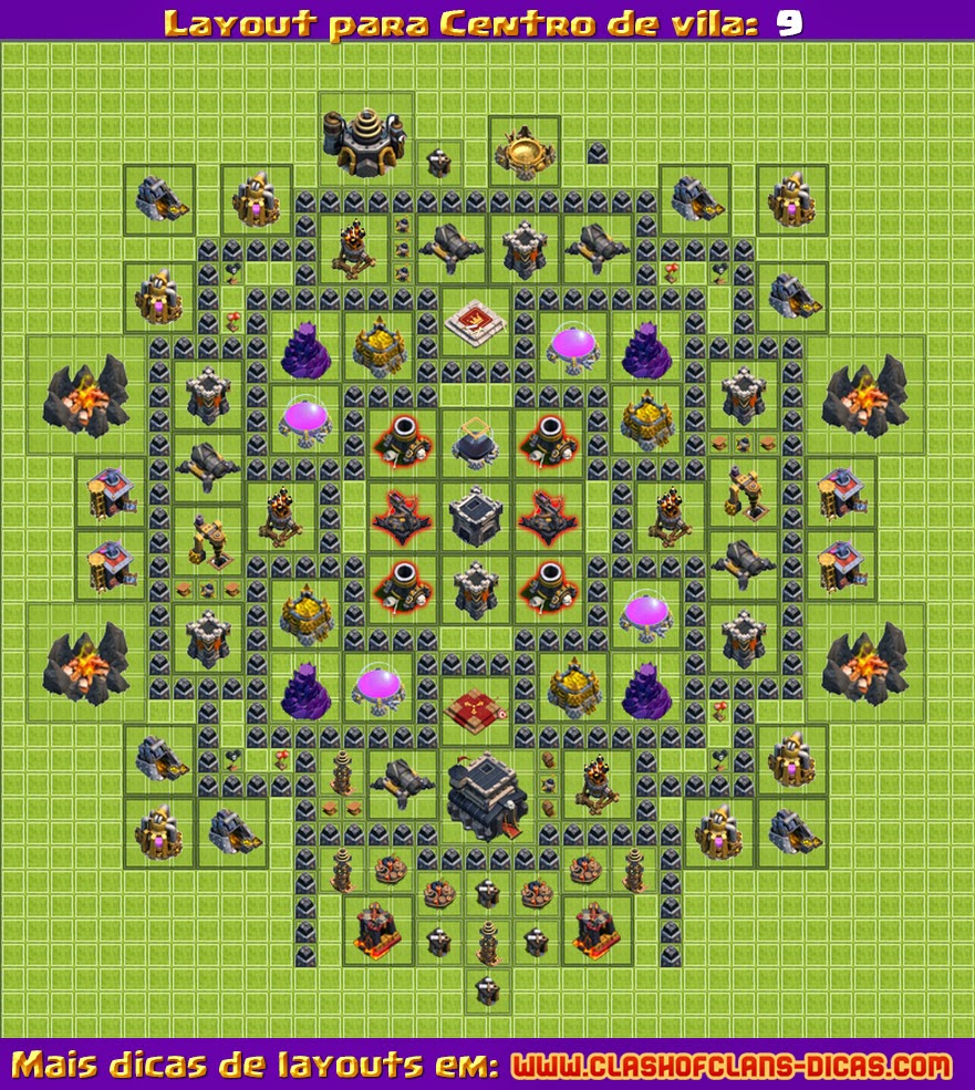 Layout Clash of Clans: CV 9  