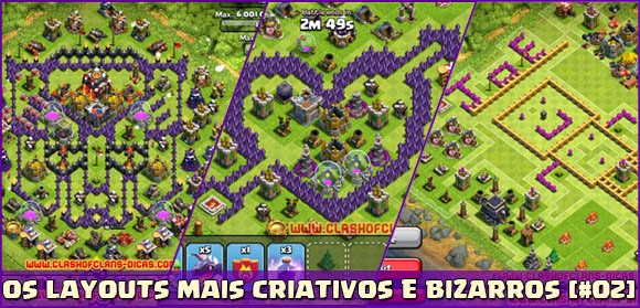 Os layouts mais criativos e bizarros em Clash of Clans 