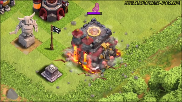 Como funciona o Feitiço de Terremoto em Clash of Clans