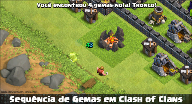 Sequência de Gemas em Clash of Clans