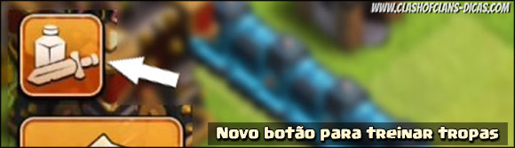 Novo botão de atalho para treinar tropas