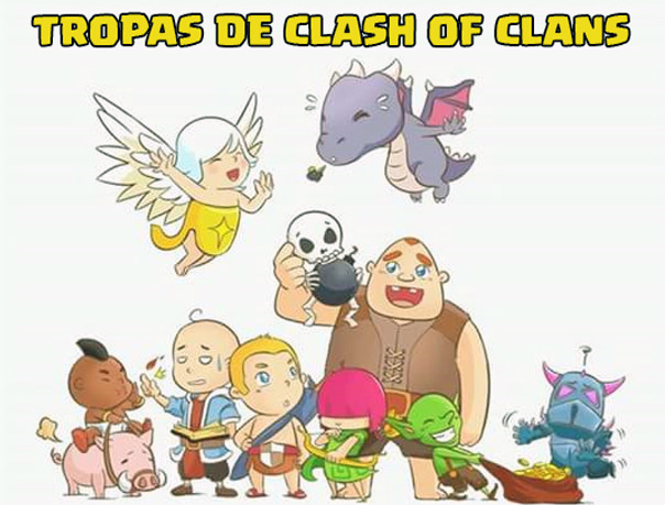 Tropas de Clash of Clans versão criança