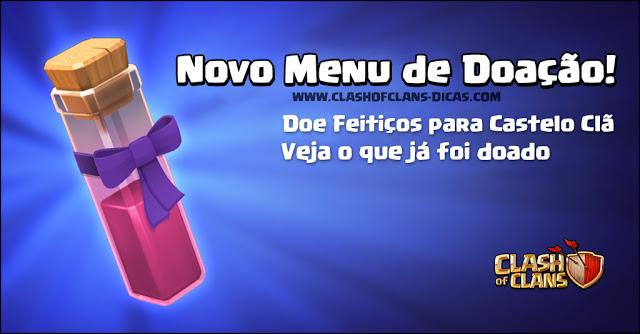 Sneak Peek #5  Nova interface de doação e doação de feitiços Clash of Clans