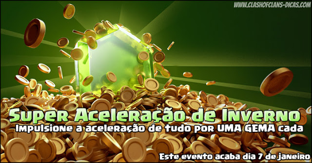 Aceleração por UMA GEMA - Clash of Clans