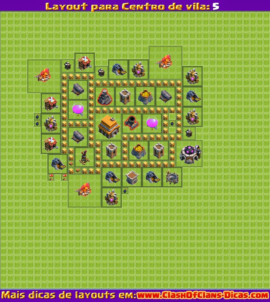 Melhor layout para clash of clans vila nivel 5
