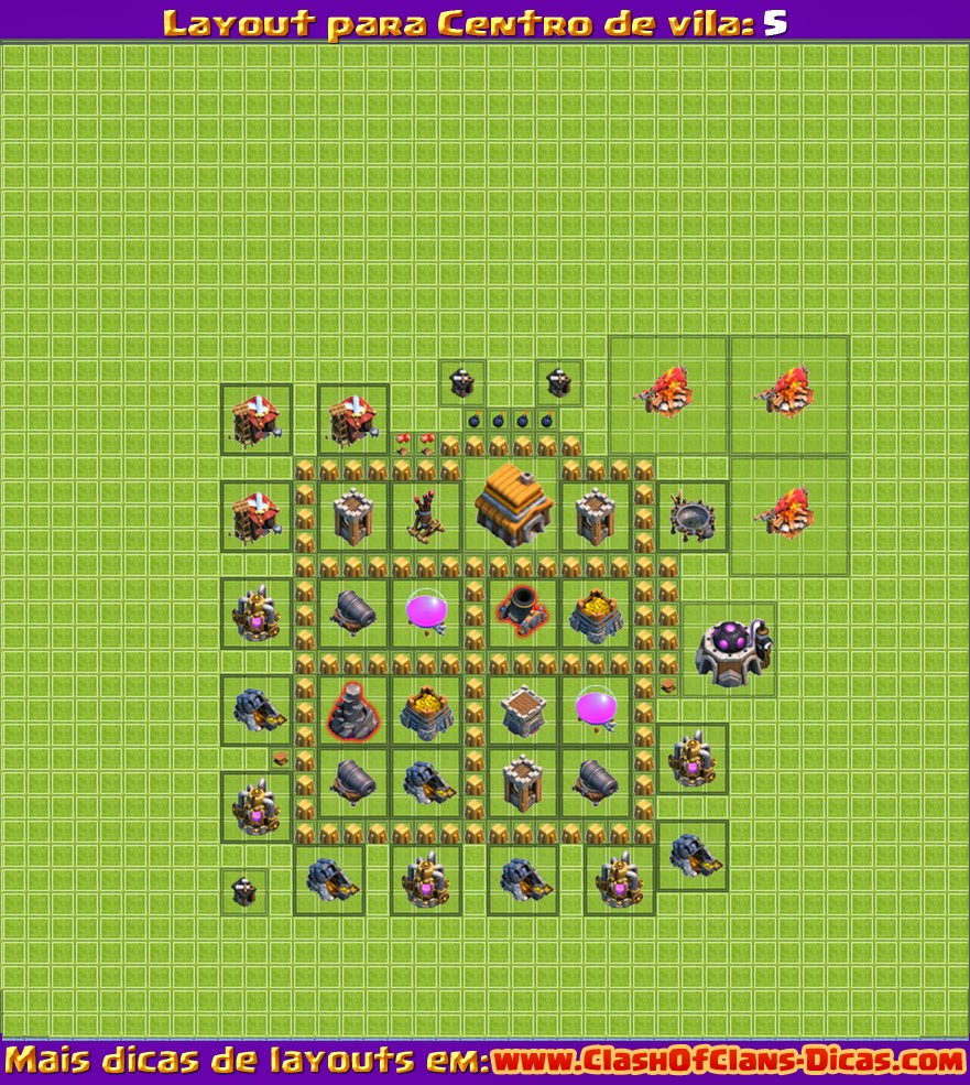 Melhor layout para clash of clans vila nivel 5