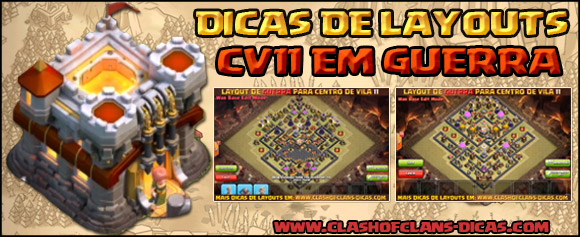 Layouts de CV11 para Guerra - Clash of Clans