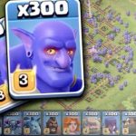 Atacando com 300 Lançadores na versão de desenvolvedor do Clash