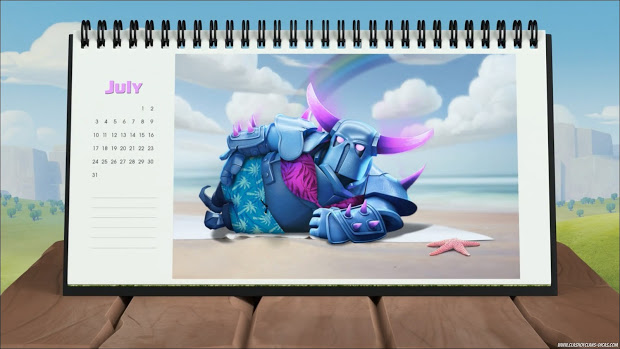 Calendar desk Clash of Clans