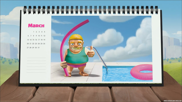 Calendar desk Clash of Clans