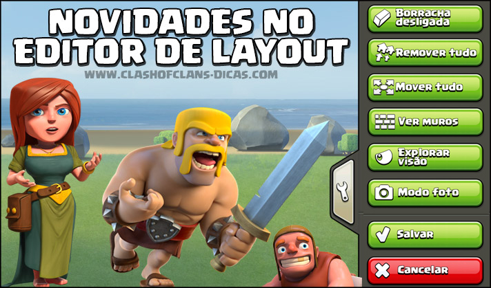 Novidades no modo Editor de Layouts