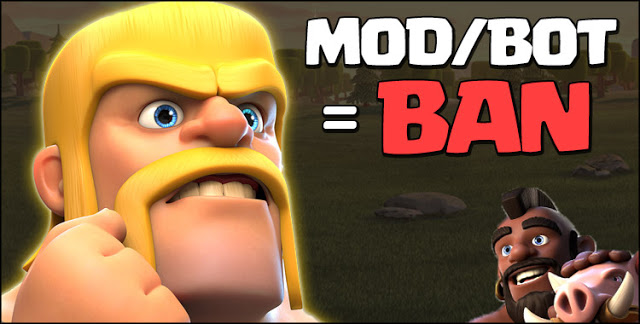 Banimento de contas que usam bot ou mod em Clash of Clans