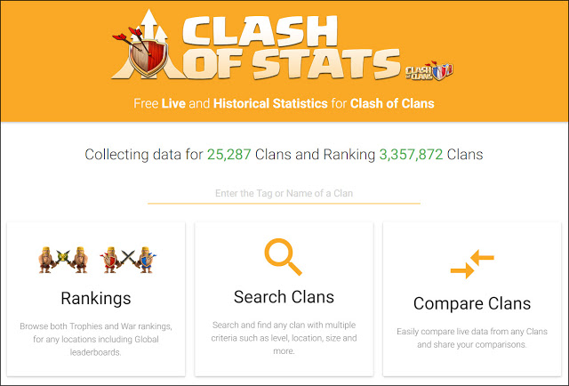 Clash of Stats - Site para estatisticas de Clash of Clans