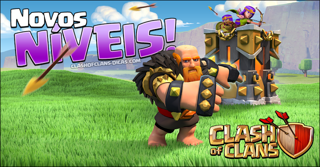 Gigante nível 8 e Torre Arqueira nível 14 em Clash of Clans