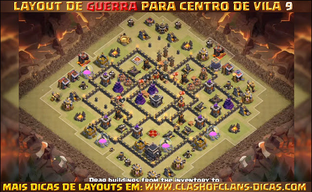 Layouts TH9 War base - With Bomb Tower update