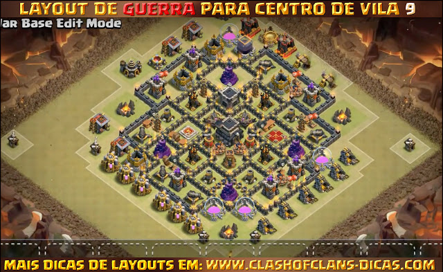 Layouts TH9 War base - With Bomb Tower update