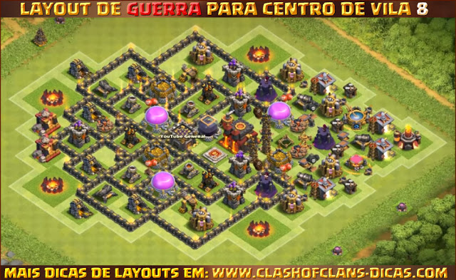 Melhores layouts de Guerra para CV8