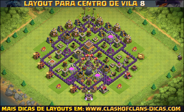 Layout Town Hall 8 with Bomb Tower - Update october 2016