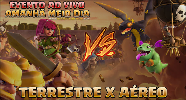 Evento Ao Vivo amanhã: Terrestre Vs. Aéreo