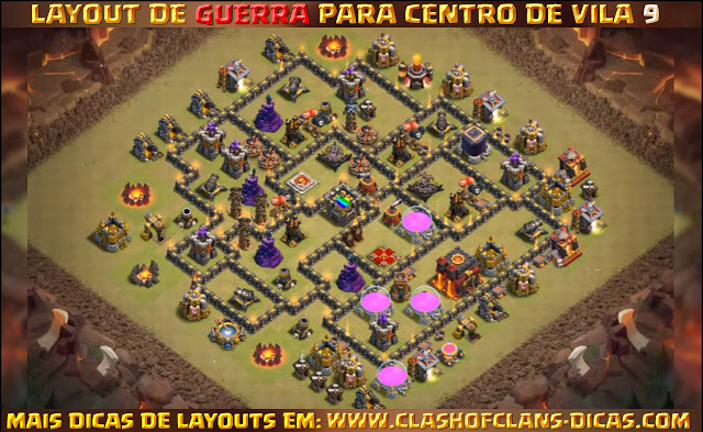 Layouts TH9 War base - With Bomb Tower update