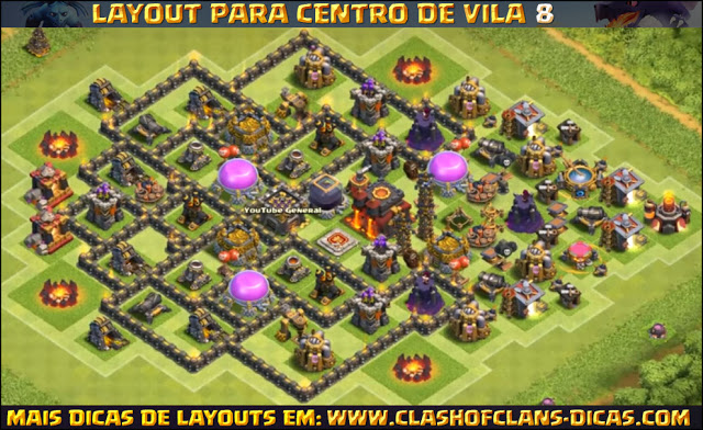 Layout Centro de Vila 8 Clash of Clans - TH8 Update