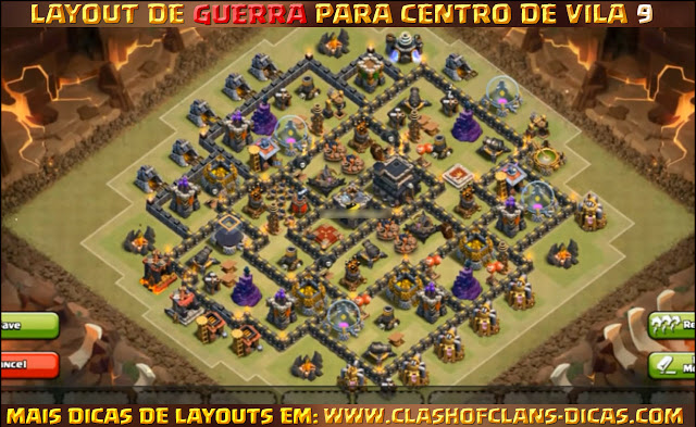 Layouts TH9 War base - With Bomb Tower update