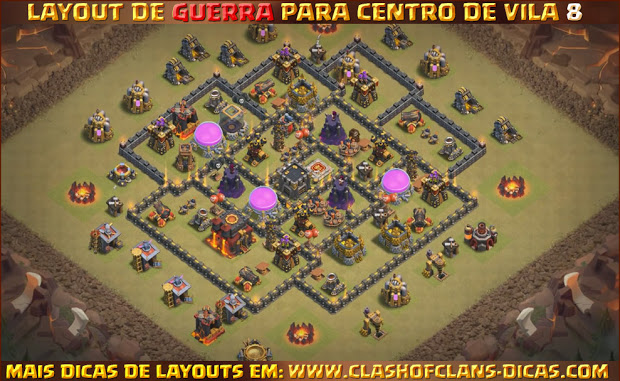 Melhores layouts de Guerra para CV8