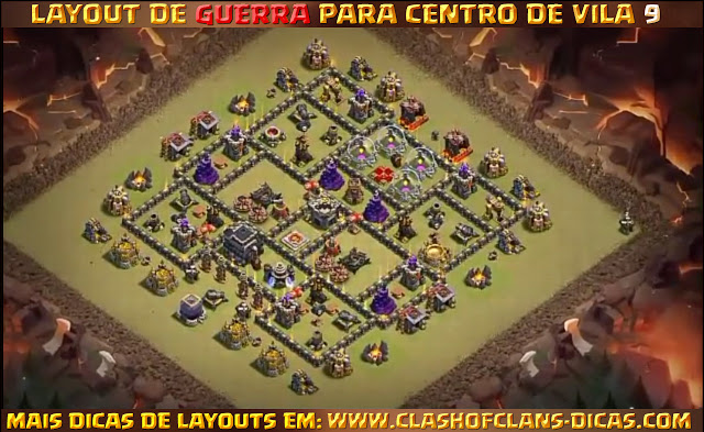 Layouts TH9 War base - With Bomb Tower update