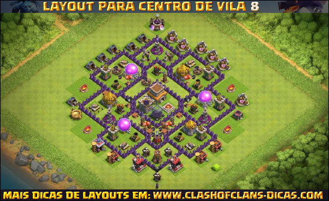 Layout Town Hall 8 with Bomb Tower - Update october 2016