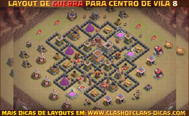 Melhores layouts de Guerra para CV8