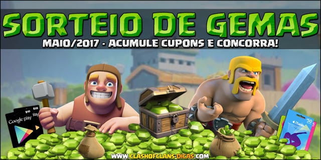 Sorteio de Gemas para Clash of Clans