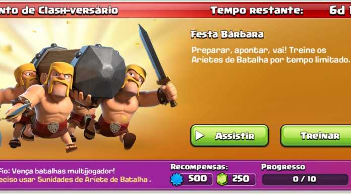 Evento de Clash-versário: O Aríete de Batalha chegou!