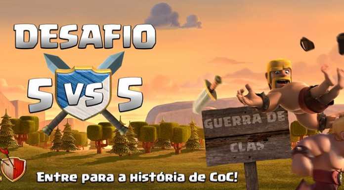 Desafio da Guerra 5v5 100% (500 Gemas Grátis por membro)