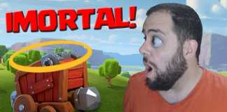 ABSURDO! O CARRINHO FICOU IMORTAL CLASH OF CLANS