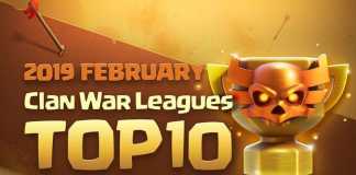 TOP 10 Clãs nas Ligas de Guerras de Clãs – Fevereiro/2019