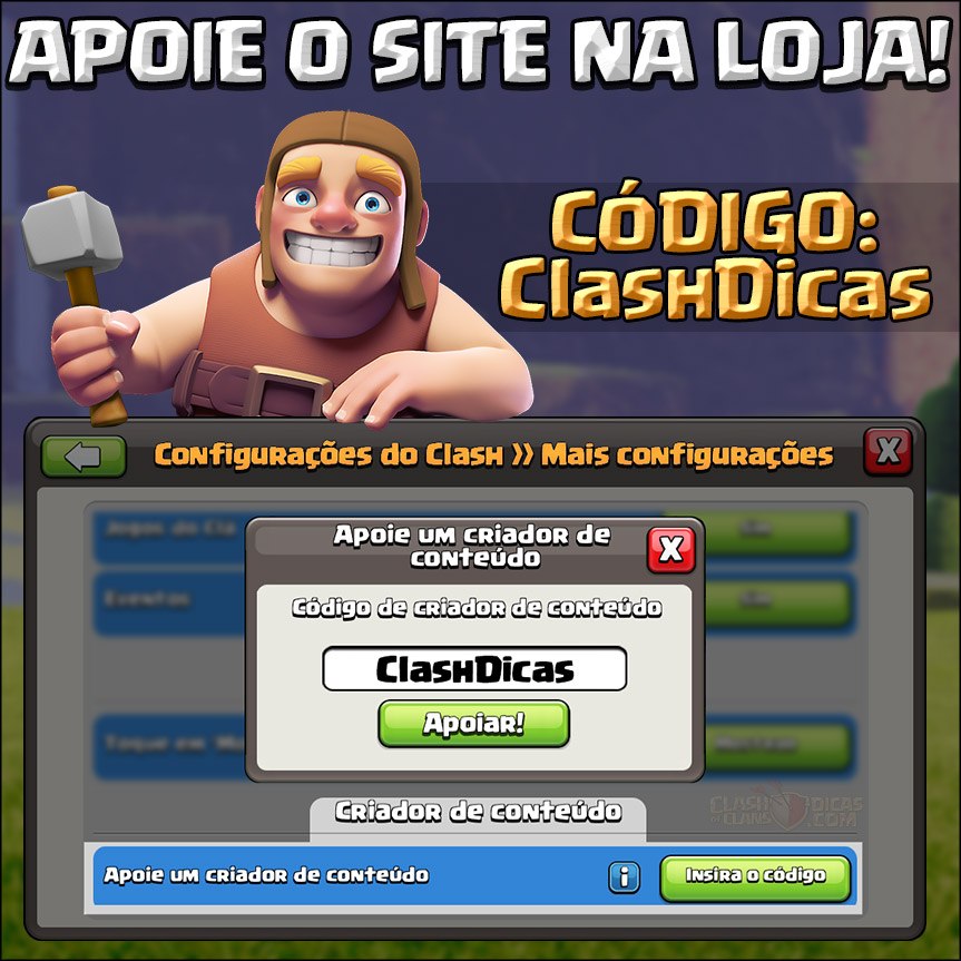 Apoie o site com o Código ClashDicas