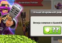 Skin do Guardião Folião disponível para comprar com Gemas